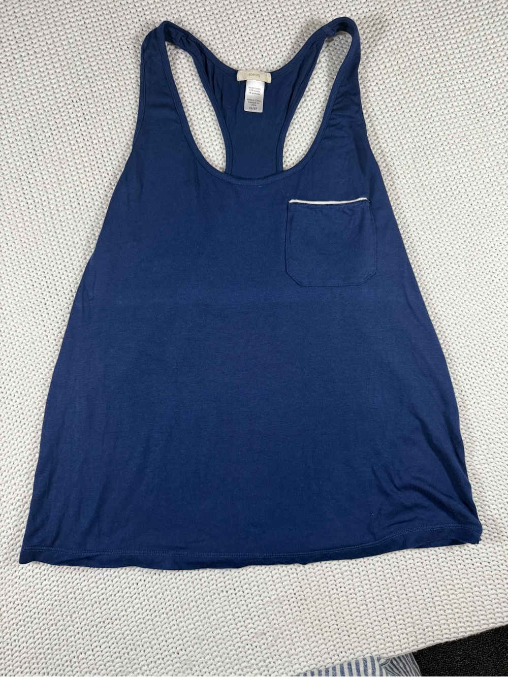 Eberjey Tencel™ Modal Navy Racerback Tank Top – XS
